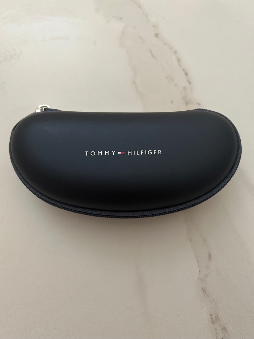 Tommy Hilfiger Blue Hard Shell Sunglasses Case with Logo